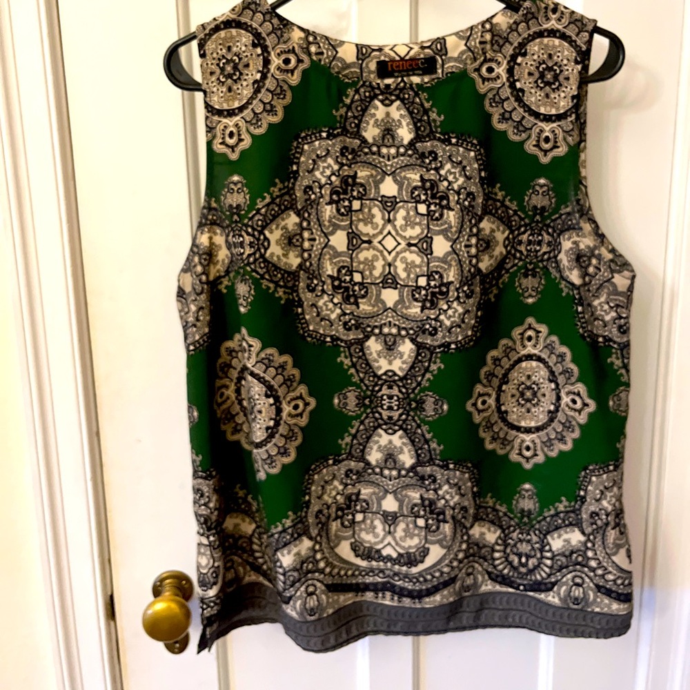 Vintage geometric shell tank